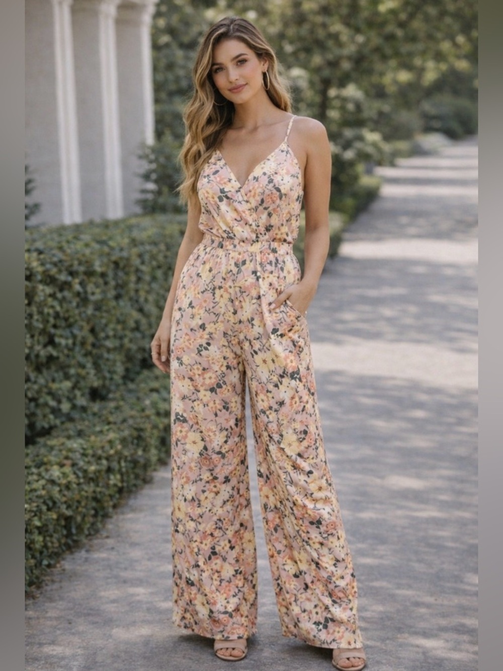 BOG Collective floral pant jumpsuit